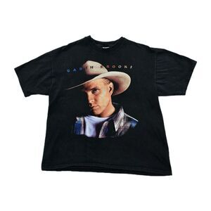 Vtg 1998 Garth Brooks Shirt Mens XL Blue Rose Graphic Concert Tour Country Music